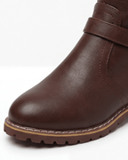 Women’s Knee-High Boots with Buckle Strap Detail