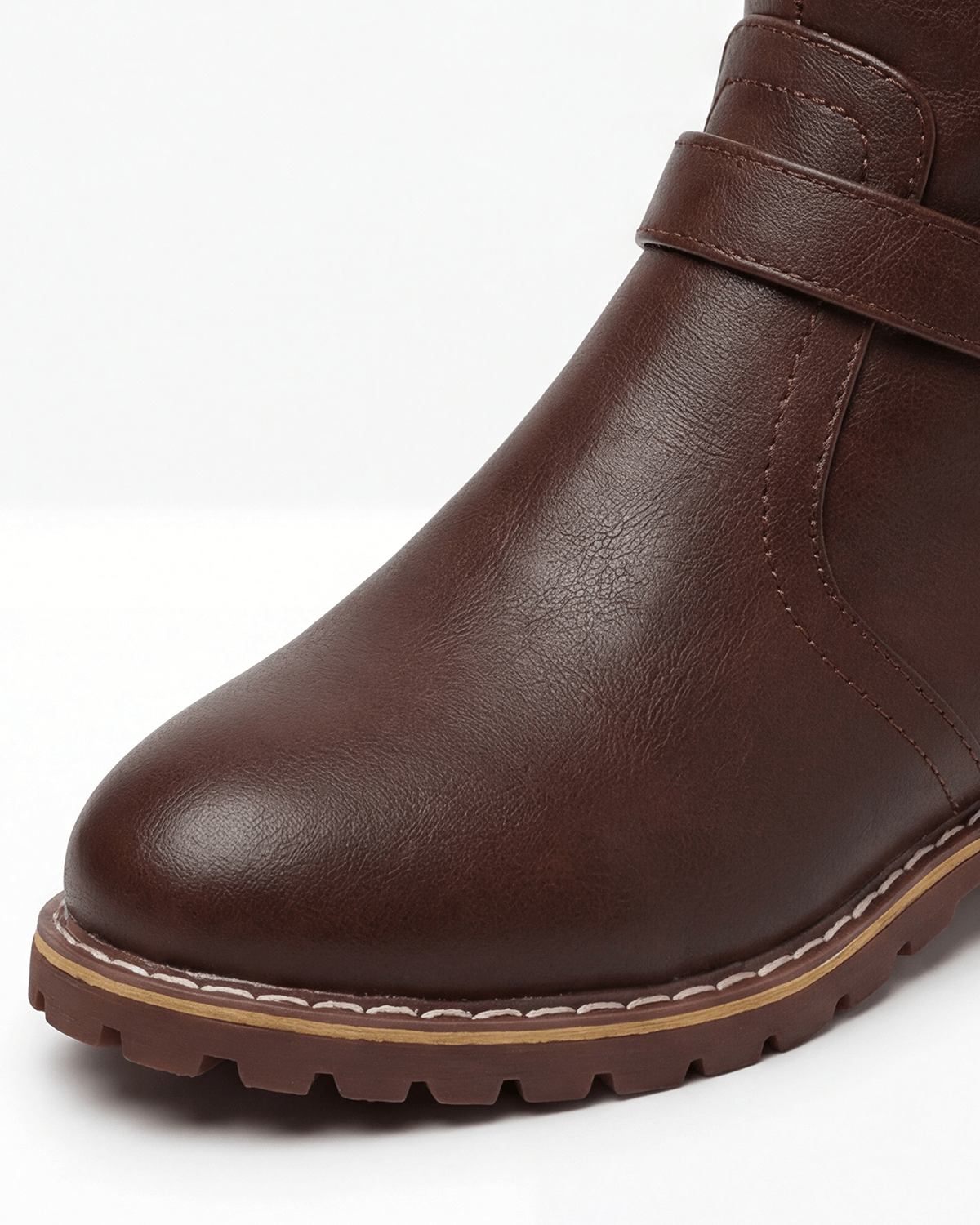 Women’s Knee-High Boots with Buckle Strap Detail