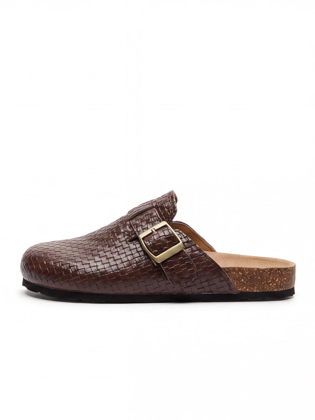Women’s Woven Buckle Flat Clogs