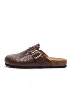Women’s Woven Buckle Flat Clogs