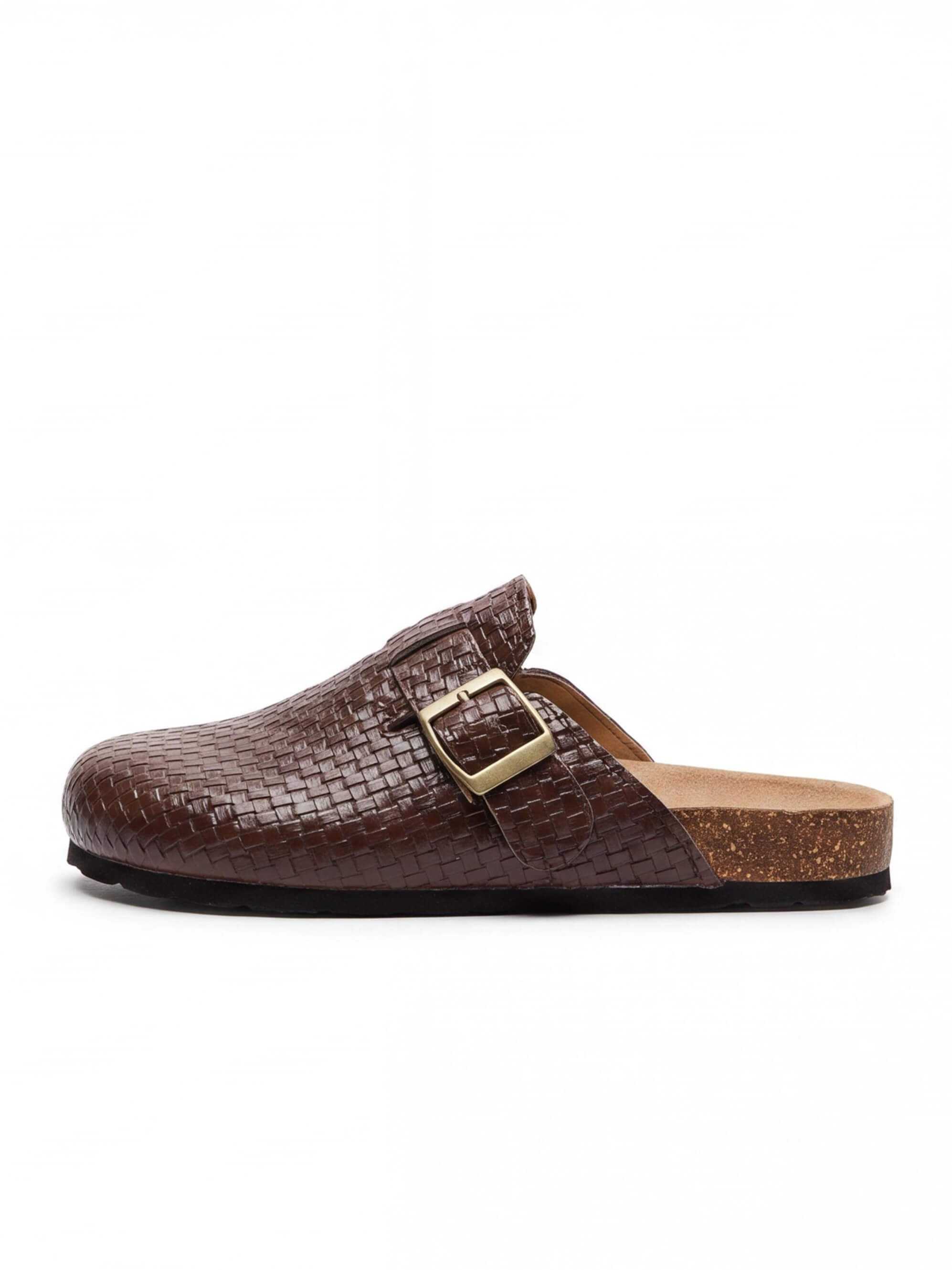 Women’s Woven Buckle Flat Clogs