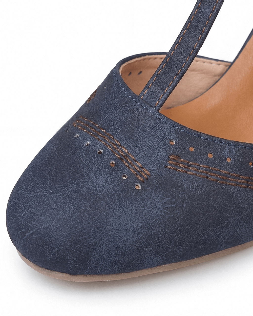 Women’s Two-Tone T-Strap Block Heel Pumps
