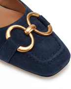 Women’s Slingback Flats with Gold Chain Detail