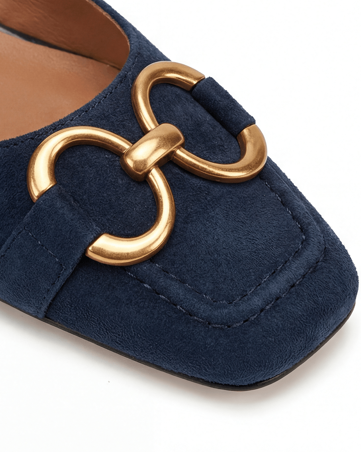 Women’s Slingback Flats with Gold Chain Detail