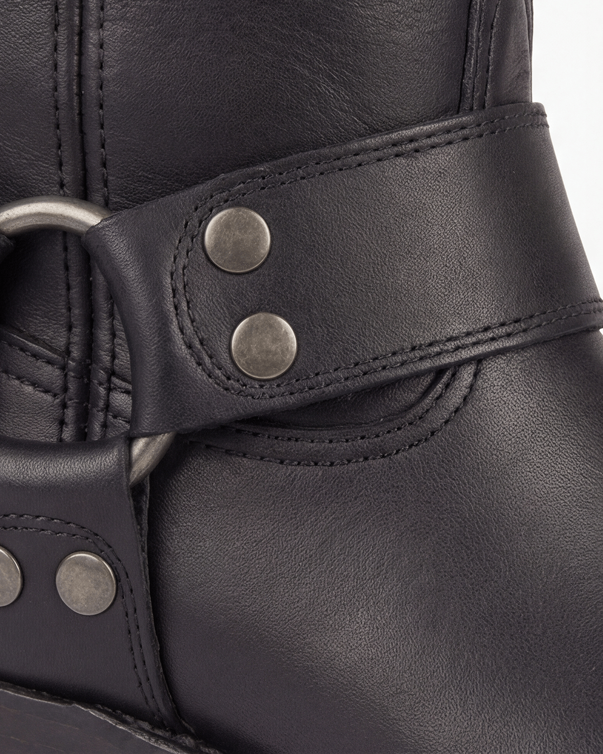 Women’s Mid-Calf Harness Boots with Low Heel