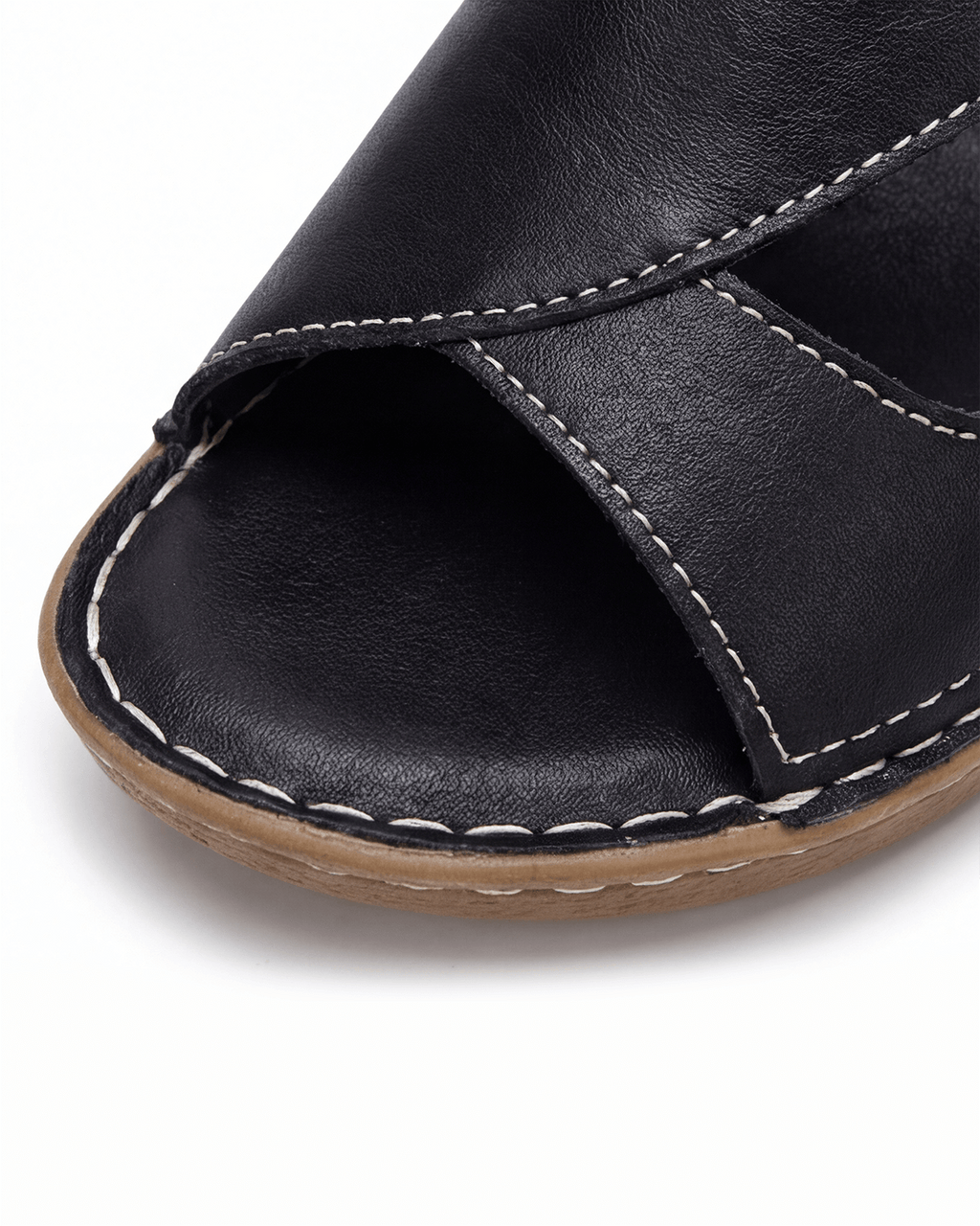 Women’s Cutout Slide Sandals with Contrast Stitching