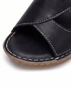 Women’s Cutout Slide Sandals with Contrast Stitching