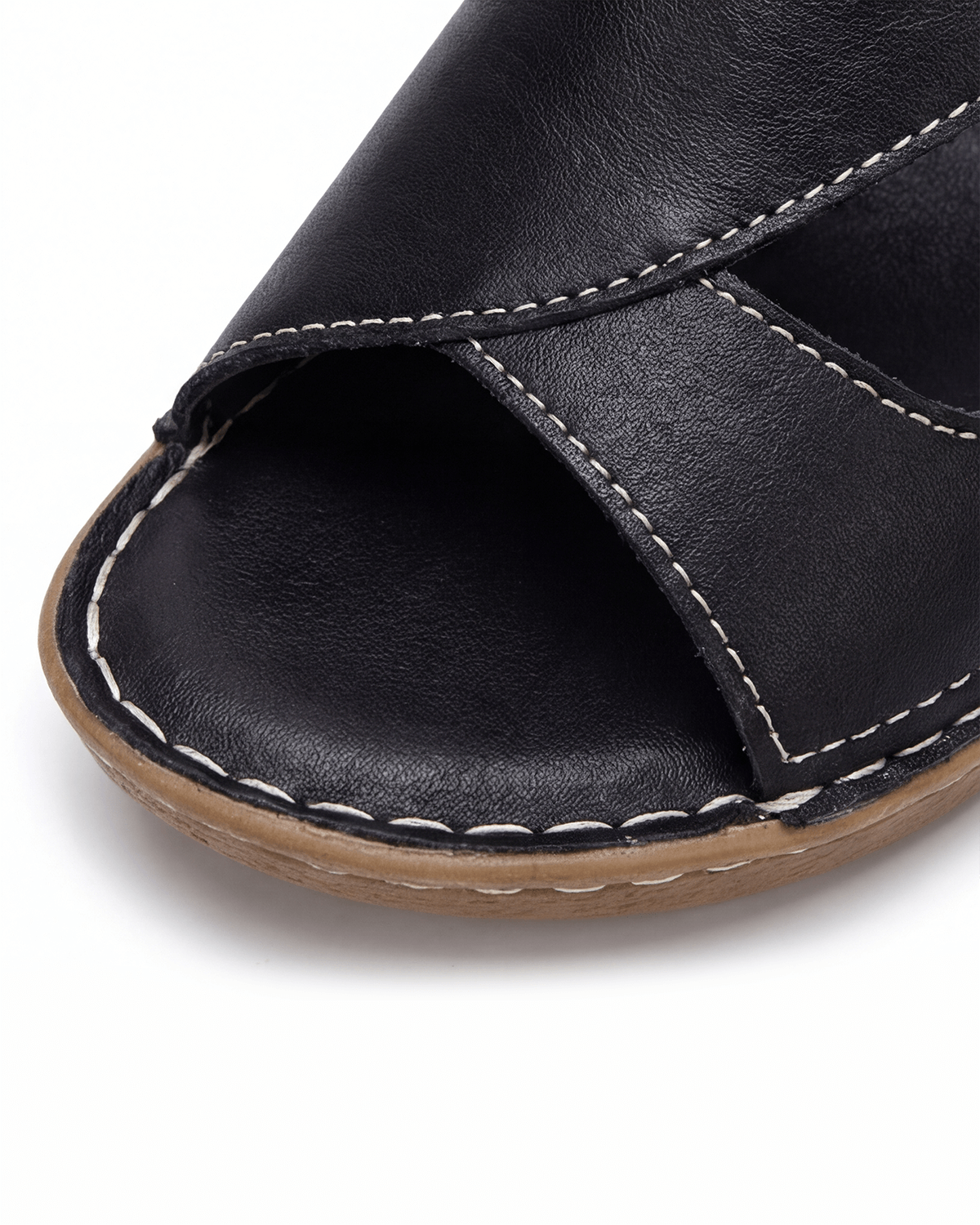 Women’s Cutout Slide Sandals with Contrast Stitching