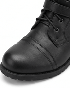 Women’s Knee-High Lace-Up Combat Boots with Buckles