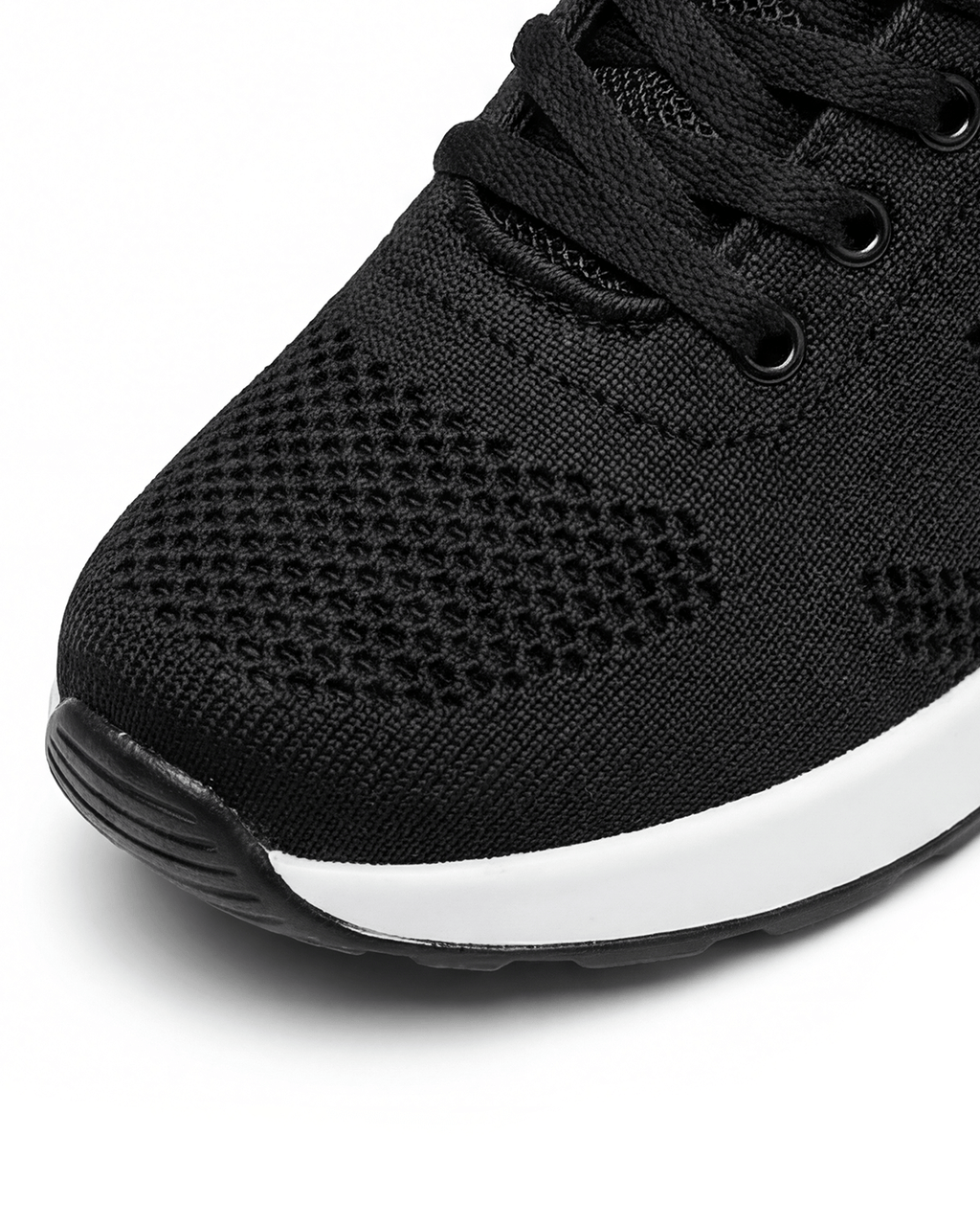 Women’s Breathable Knit Lace-Up Casual Sneakers