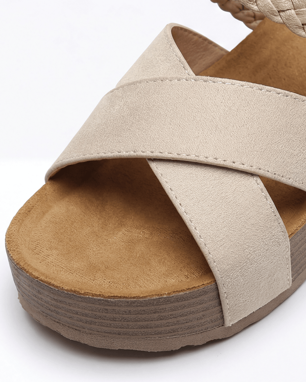 Women’s Braided Strap Platform Slide Sandals