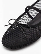 Women’s Mesh Bow-Detail Mary Jane Flats
