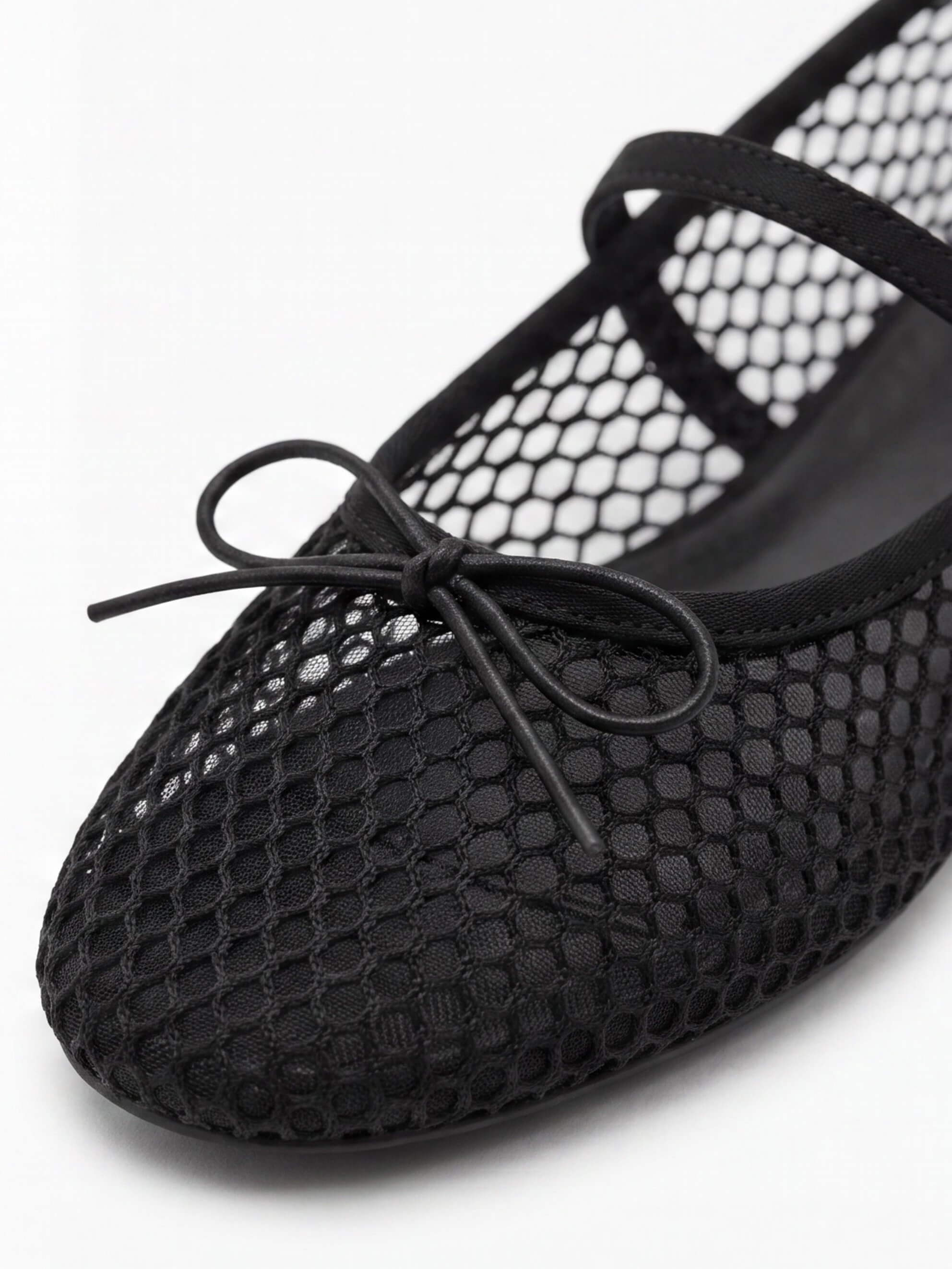 Women’s Mesh Bow-Detail Mary Jane Flats