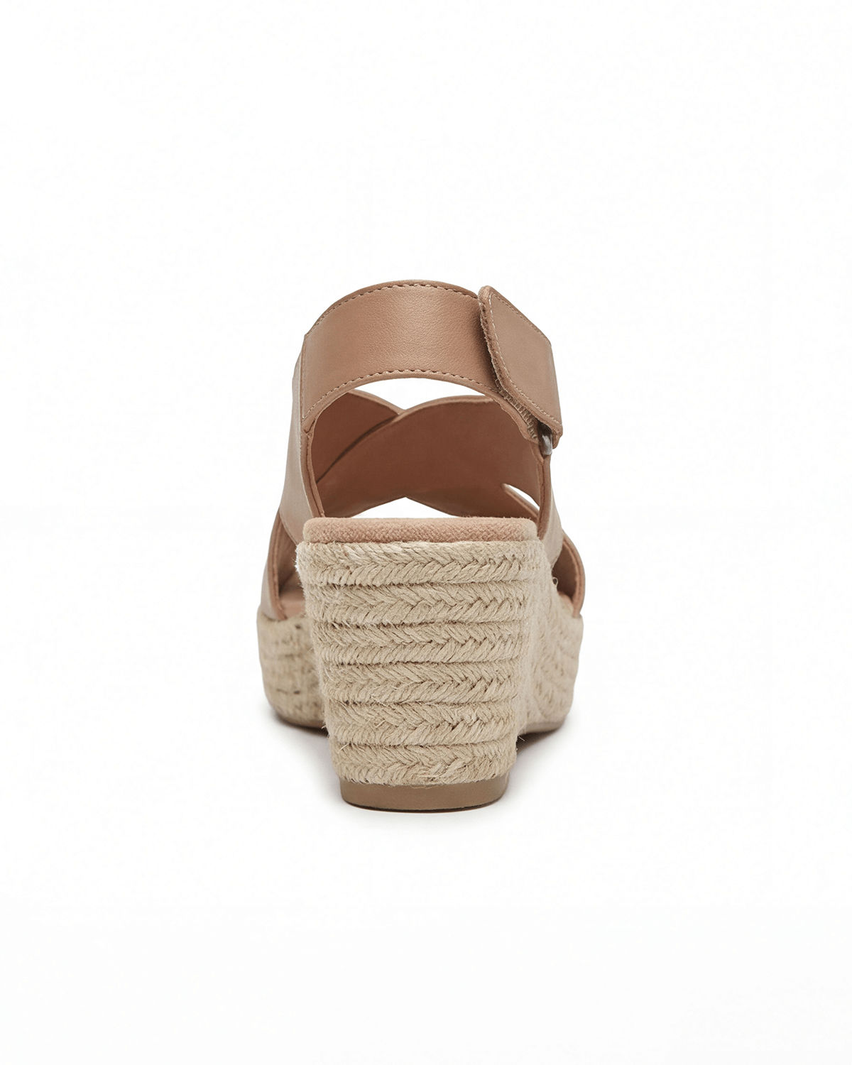 Women’s Nude Crisscross Espadrille Platform Wedge Sandals