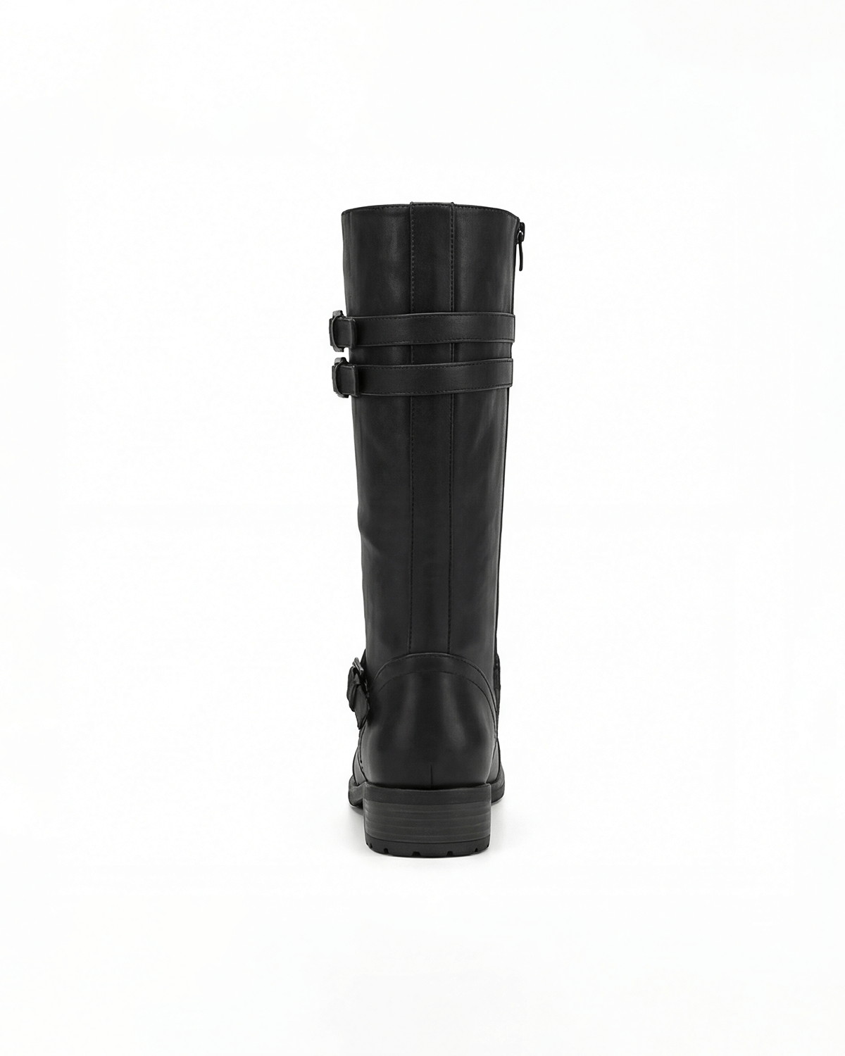 Women’s Knee-High Lace-Up Combat Boots with Buckles