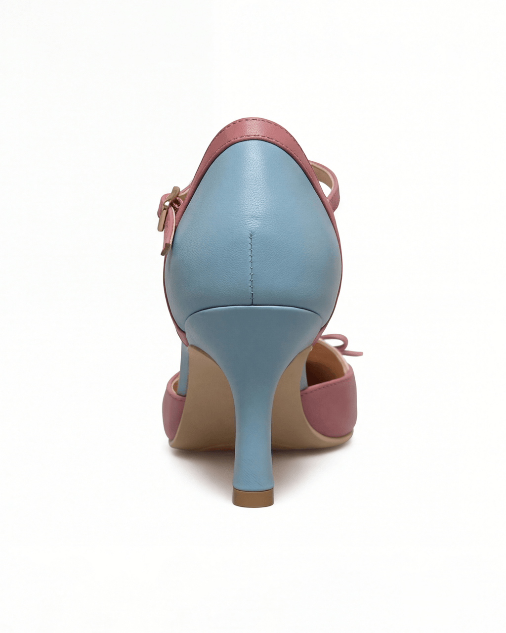 Women’s Pastel Colorblock Bow Ankle-Strap Heels