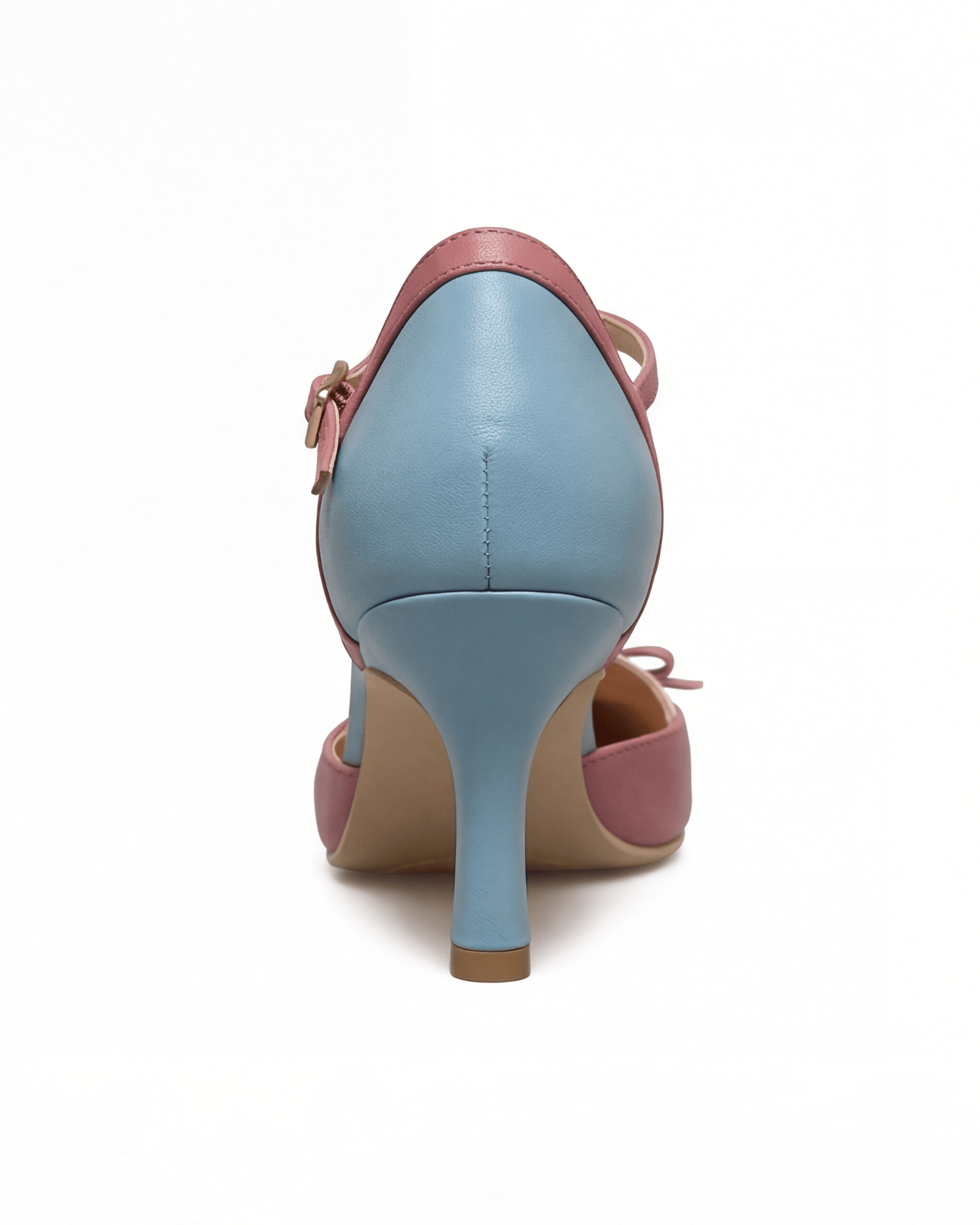 Women’s Pastel Colorblock Bow Ankle-Strap Heels