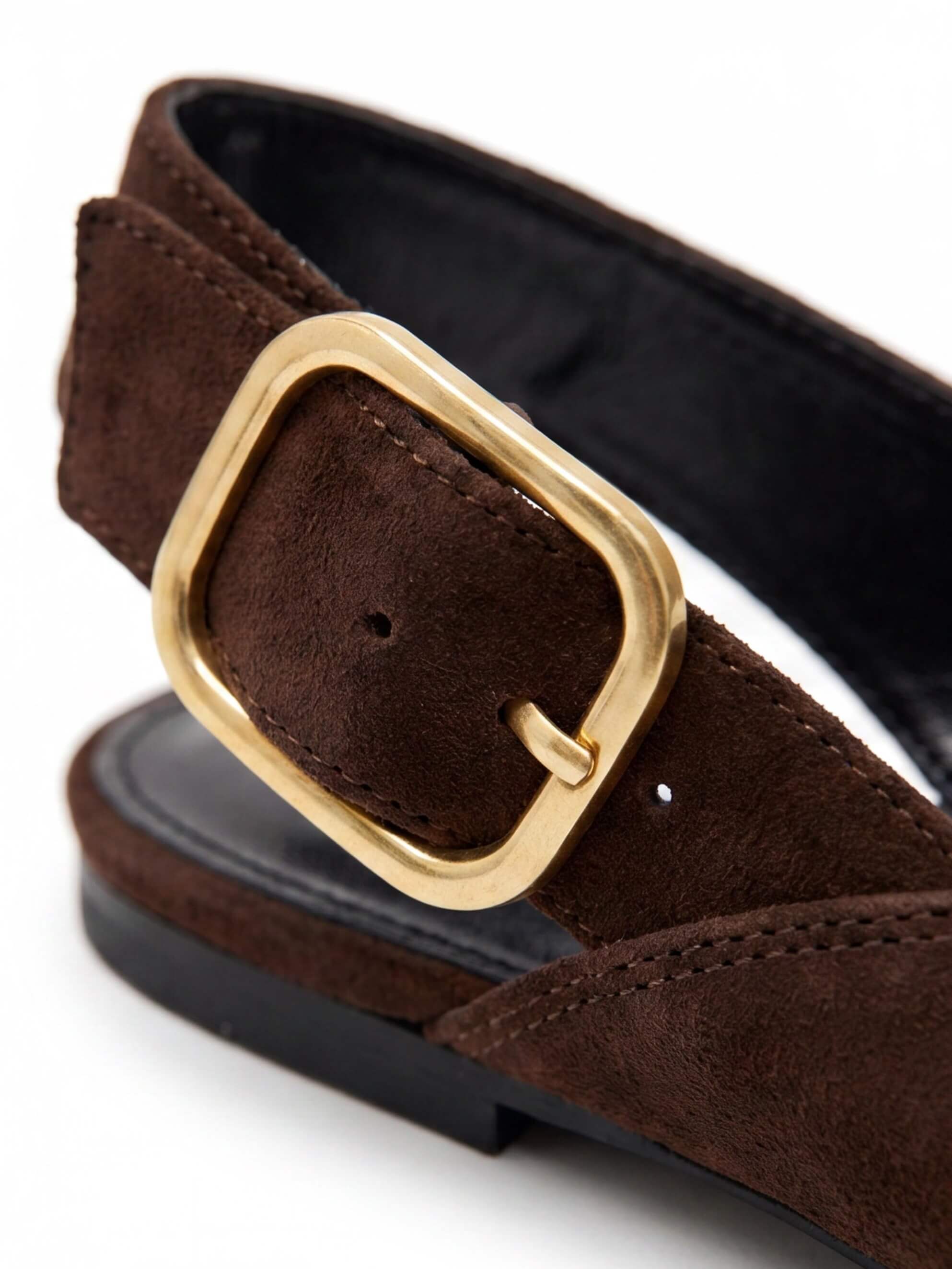 Women’s Buckle-Strap Pointed Slingback Flats
