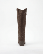 Women’s Western Studded Knee-High Boots with Block Heel