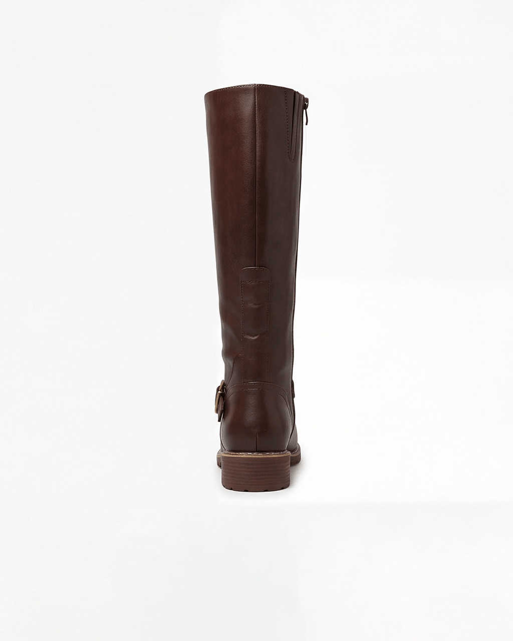 Women’s Knee-High Boots with Buckle Strap Detail