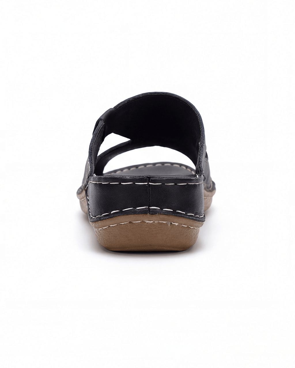 Women’s Cutout Slide Sandals with Contrast Stitching
