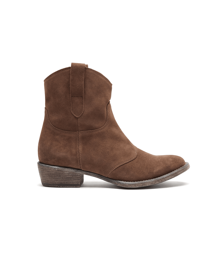Women’s Suede-Look Ankle Boots with Low Heel