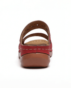 Women’s Cutout Double-Strap Flat Mule Sandals