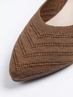 Women’s Textured Pointed-Toe Ballet Flats