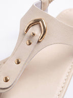 Women’s Studded T-Strap Flat Sandals