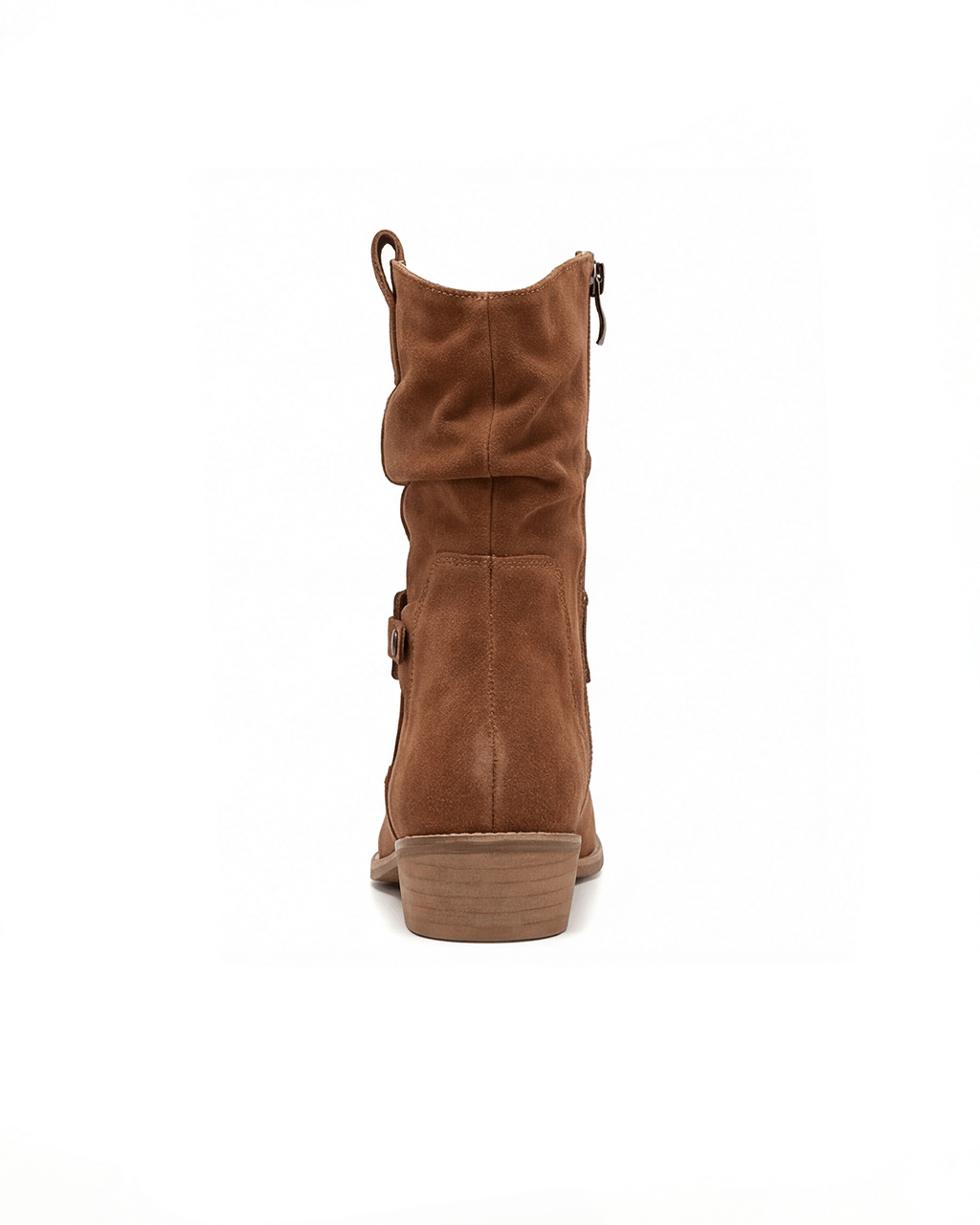 Women’s Slouch Buckle Strap Mid-Calf Boots