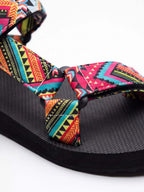 Women’s Patterned Strappy Flat Sandals