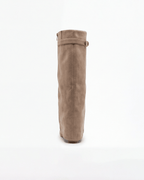 Women’s Suede-Look Knee-High Pointed-Toe Boots