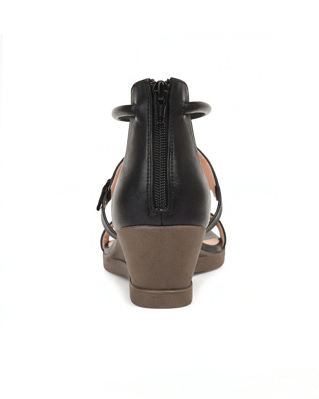 Women’s Ankle-Tie Wedge Sandals with Wide Strap