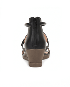 Women’s Ankle-Tie Wedge Sandals with Wide Strap
