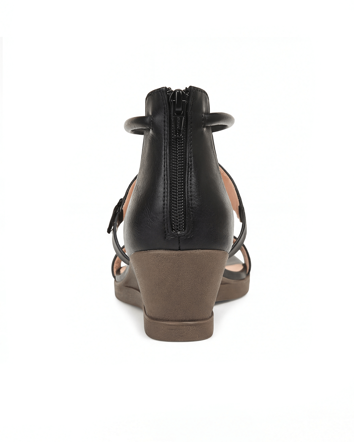 Women’s Ankle-Tie Wedge Sandals with Wide Strap