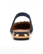 Women’s Slingback Flats with Gold Chain Detail