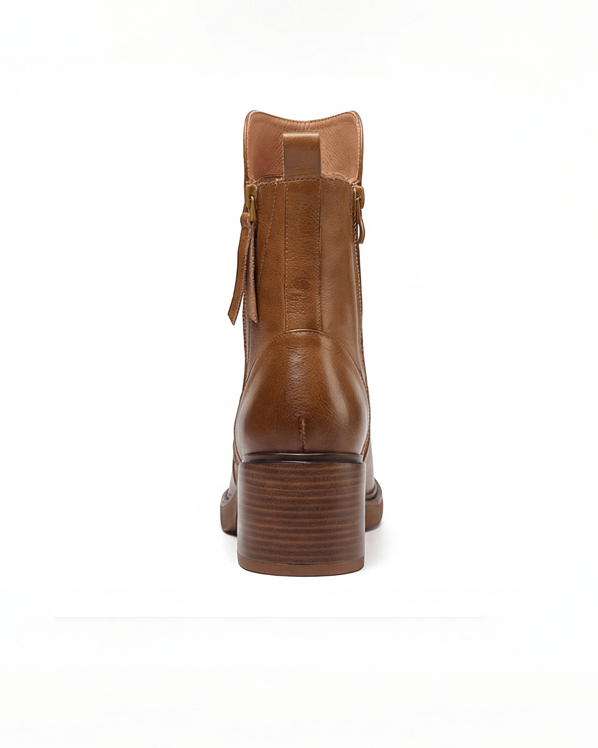 Women’s Block Heel Ankle Boots with Side Zip