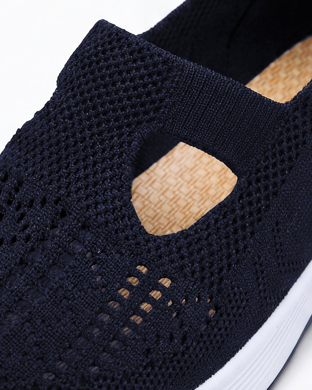 Women’s Knit Slip-On Casual Sneakers with Cutouts