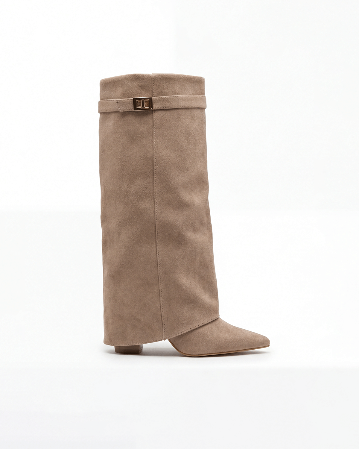 Women’s Suede-Look Knee-High Pointed-Toe Boots