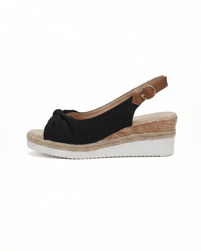 Women’s Knotted Slingback Platform Wedge Sandals