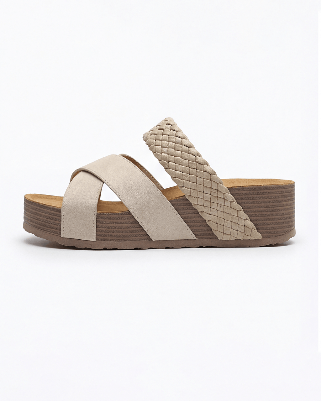 Women’s Braided Strap Platform Slide Sandals