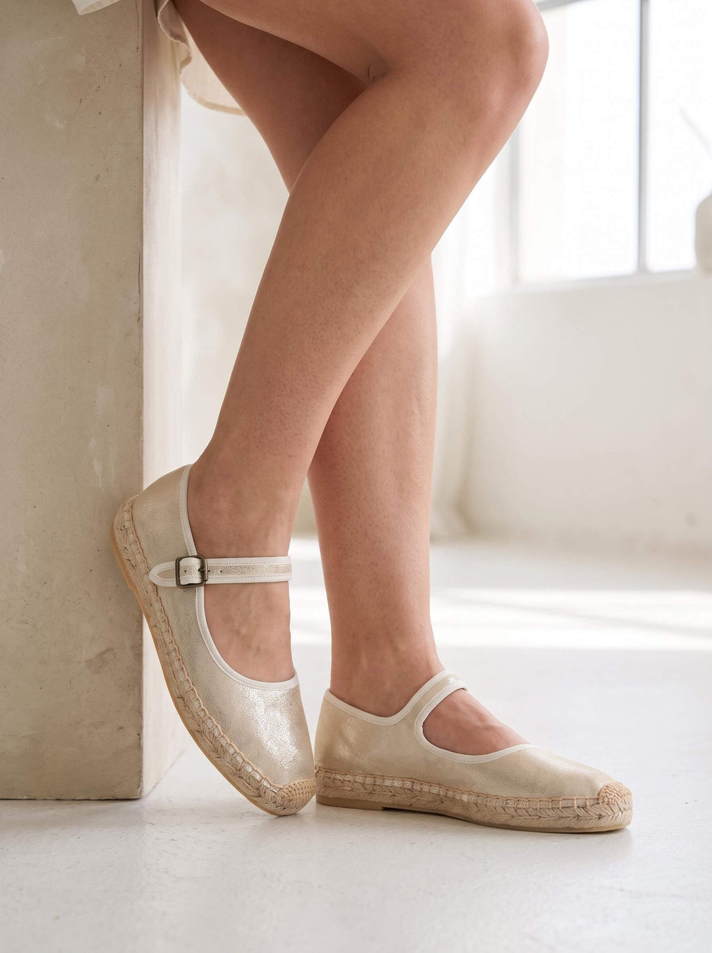 Women’s Espadrille-Inspired Mary Jane Flats