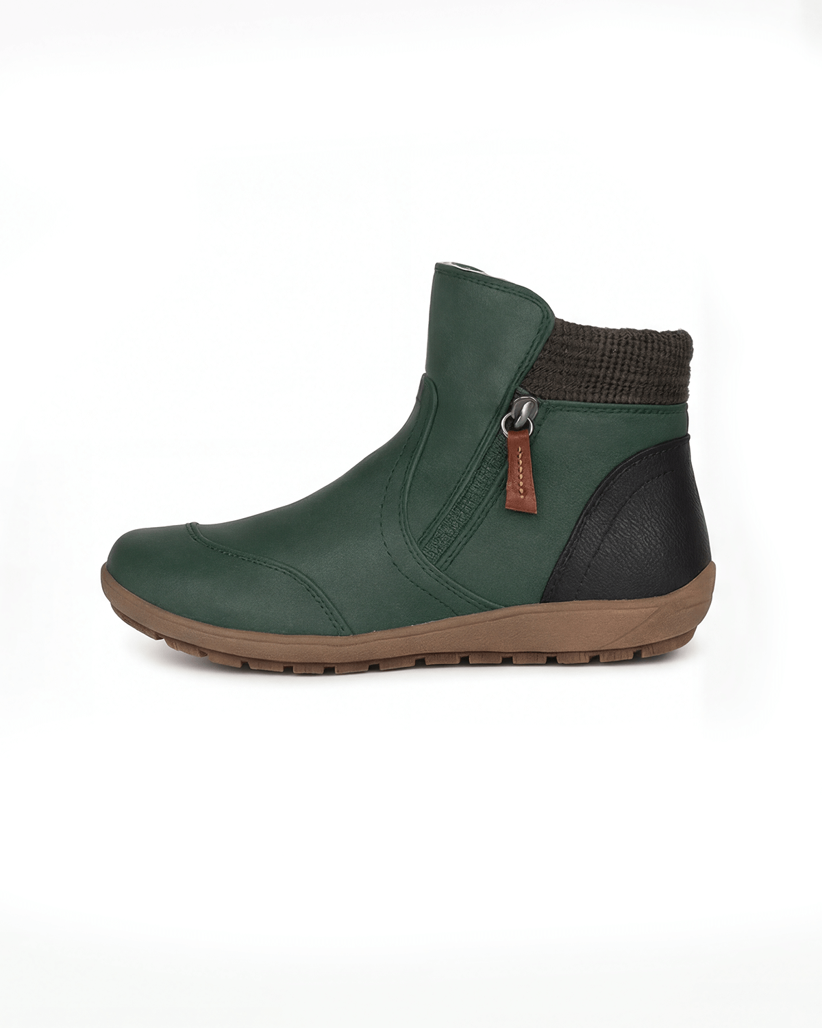 Women’s Knit-Cuff Side-Zip Ankle Boots