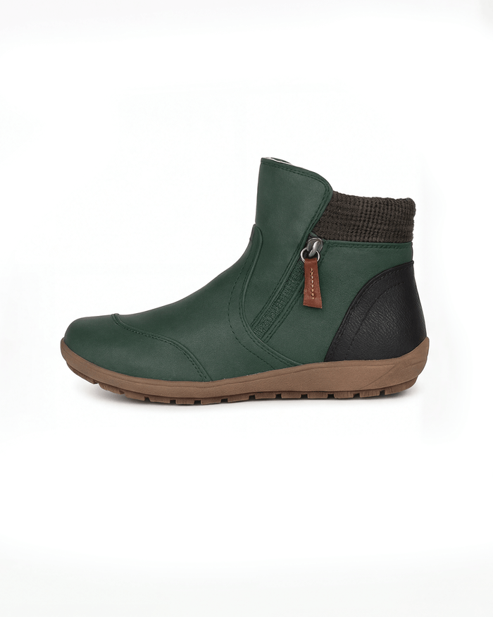 Women’s Knit-Cuff Side-Zip Ankle Boots