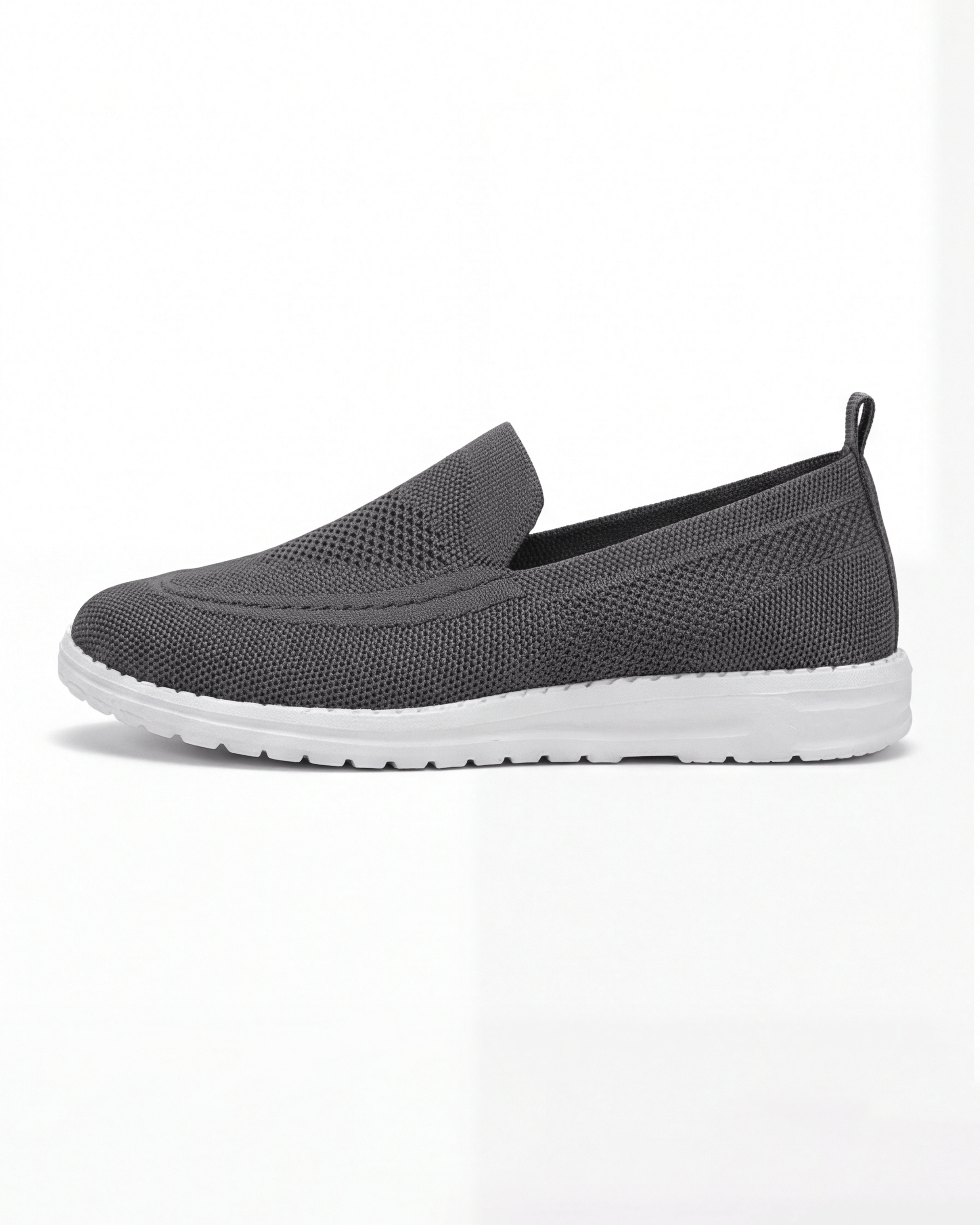 Women’s Knit Slip-On Sneakers with White Sole