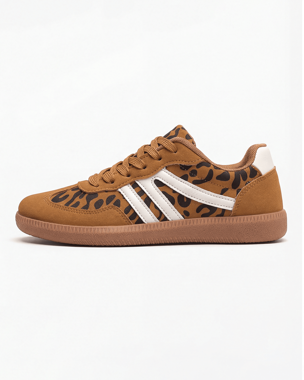 Women’s Leopard-Print Lace-Up Low-Top Sneakers