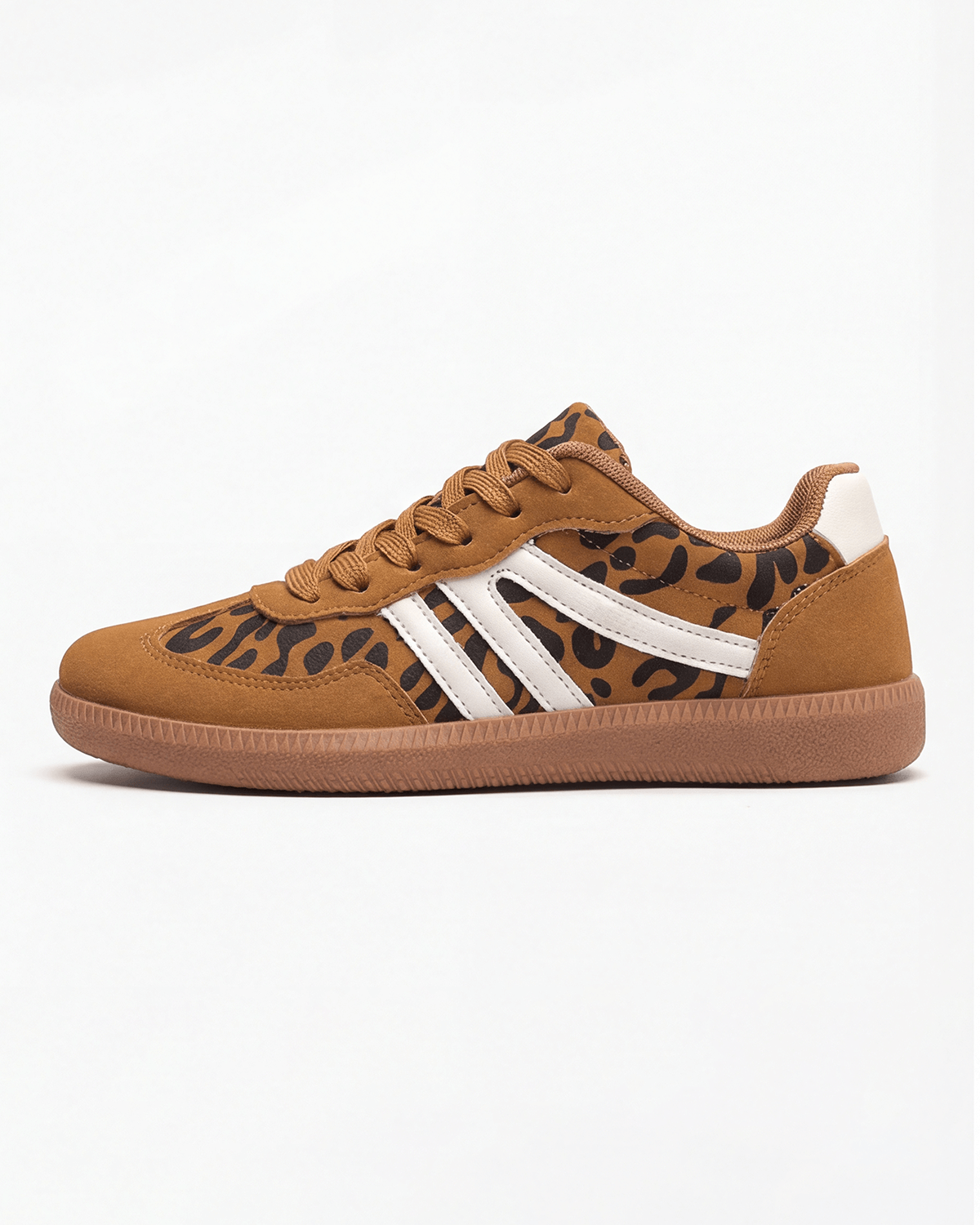 Women’s Leopard-Print Lace-Up Low-Top Sneakers