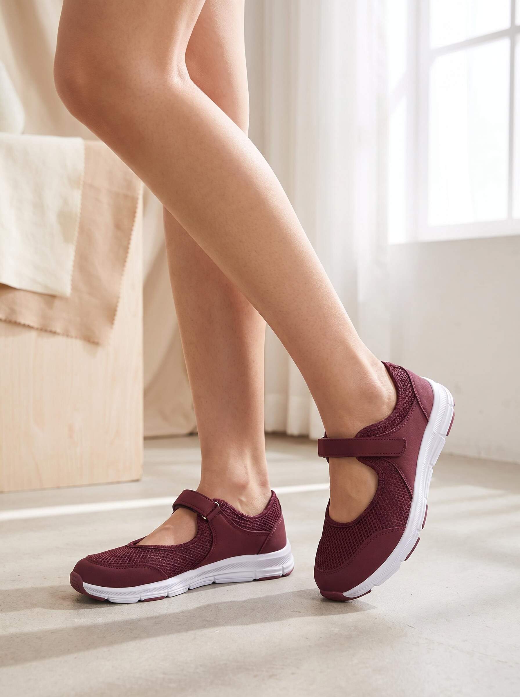 Women’s Mesh Mary Jane Strap Sneakers