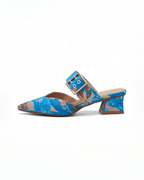 Women’s Buckle Strap Slingback Block Heels