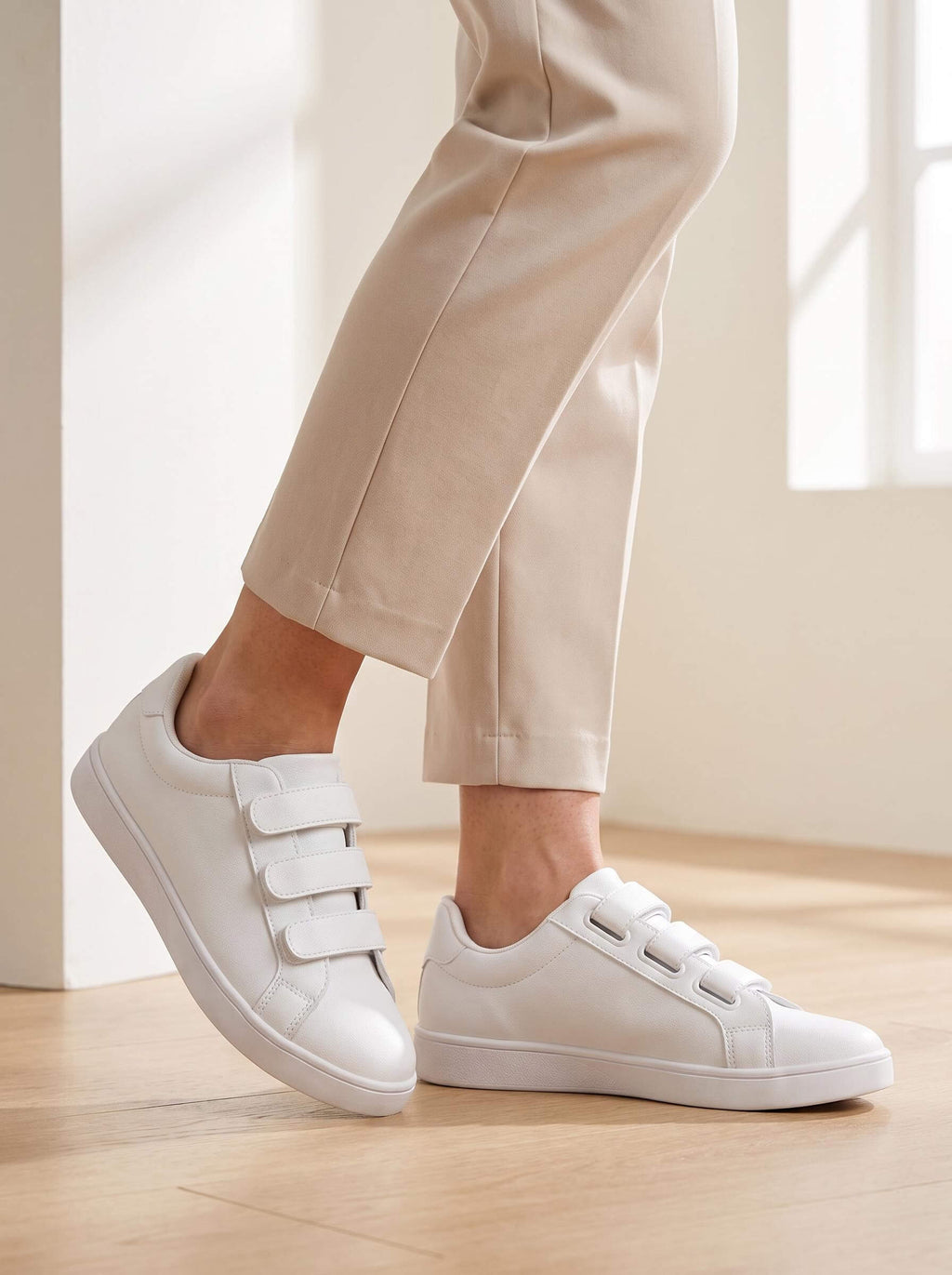 Women’s Triple-Strap Low-Top Casual Sneakers